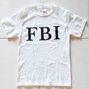 Black and White FBI T-Shirt Tee